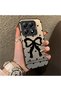Mi 14t Pro 5g Compatible Silicone Edge Hard Back Case Couple Phone Case with Bow Pattern - 3