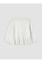 Özmarka New Season Ecru Bow Detailed Crew Neck Baby Girl Knitwear Cardigan - 4