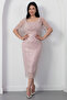 Left Collar Beaded Dress Bal200 - 5