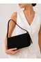 Black Suede Women's Shoulder and Shoulder Bag - 3