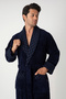 Men's Shawl Collar Quilted Bamboo Cotton Soft Absorbent Luxury Bathrobe - 2