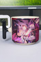 كوب سيراميك فاخر مطبوع عليه Durin Genshin Impact (قطعة واحدة) على شكل حرف T بمقبض أسود خاص بمقبض مموج V2T