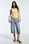 3 Pieces of Ribbed Fitted Viscose Blended Strappy T-Shirt - 5