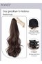 Long Wavy Ponytail Hair Extension Mini Claw Clip Synthetic Natural Soft Hairpiece for Women Girls Daily and Party Use (50cm,Dark Brown) - 4