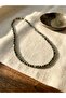 Lepidolite Natural Stone and Steel Combination Necklace