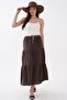 Women's Rope Detailed Layered Muslin Skirt 260005 -