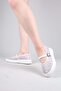 Banfo Stone Embellished Mesh Ballerina Flats White - 2
