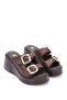 Dl 40 Genuine Leather Adjustable Buckle Slippers