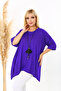 Women's Short Sleeve Reverse Stitched Combed Cotton Blouse - 6
