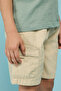 Solid Cargo Shorts - 4