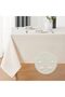 Cream Linen Tablecloth |   Liquid-Proof & Stain-Resistant |   Custom Size Production |   Oeko-Tex ®   100