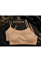 Sports String Strap Ribbed Women's Padded Bra - Removable Pads - Single Pack - 5