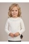 Girl's Stoned Lace Collar Long Sleeve Badi, Ages 2-5 - 2