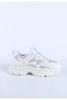 Women's Imported Thick Sole Lace-Up Sports Shoes & Sneakers White