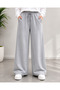 2-Piece Wide Leg Sweatpants Black Gray Daily Use Loose Fit Plus Size - 6