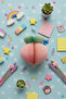 ورق ملاحظات على شكل فاكهة ثلاثية الأبعاد مرخصة من ديزني - 120 ورقة