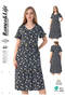 Women's Cotton Modal Fabric Patterned Stylish Dress 8175