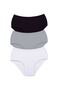 3 Pieces Tutku Women's High Waist Bato Thick Rubber Panties S6