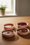 Set of 6 Elipse Shape Rosa Plates 9 cm – Stylish and Modern Porcelain Presentation Plates - 3