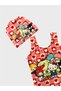 Girl's Pomegranate Flower Color Heart Cute Characters Patterned Boneli Swimsuit - 2