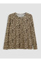Nevavm Women's T-Shirt with Oval Collar Pattern - 5