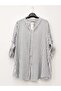 Women's Plus Size Striped Three Quarter Sleeve Italian Cotton Shirt - 3