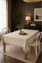 Linen Tassel Tablecloth Country Vintage Bohemian Decorative Living Room and Kitchen Coverlet
