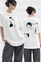 Unisex Jujutsu Kaisen Yuta Okkotsu Anime Printed Oversize Crew Neck Cotton Daily Use Combed Cotton T-Shirt