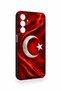 Samsung A25 Compatible Turkish Flag Patterned Silicone Case - 3