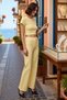 Women's Plus Size Crop Top Spanish Flare Suit Crew Neck Short Sleeve Casual Knitted Daily Modern - 2