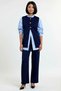 Women's Sleeveless Crew Neck Button Detailed Knitwear Vest Trousers Set Relaxed Fit Casual Modern Stylish - 4