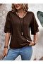    Women's Short Sleeve V-Neck Viscose Blouse - 4