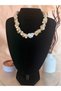 Baroque Pearl Detail Cream Natural Stone Women's Necklace - 2