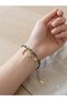 Chrysocolla Natural Stone Bracelet with Stainless Steel Detail - 2