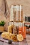 6-Piece 3 Liter Borosilicate Glass Jar with Bamboo Lid Ckr4551 - 2