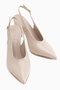 Daniela Beige Pointed Toe Women's Heeled Shoes - 4