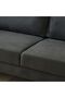 Rilon 3 Seater Fabric Sofa | Three Seat Sofas | L196xW88xH90cm - Dark Grey - 3