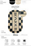 Passy Bonjour Written Door Mat, Checkerboard Pattern, Jute Look, Double-Sided Entrance Mat - 3
