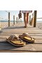 26Y217-4 Women's Stoned Cork Sole Flip Flops Premium Slippers - 8