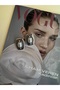 Vintage Steel Oval Earrings - Silver Color with Pearl Detail 4 cm - 4