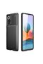 غلاف هاتف Xiaomi Redmi Note 10 Pro مصنوع من السيليكون بنمط الكربون Lux Negro