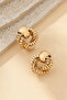 Gold Color Mesh Ring Detailed Dangle Women's Earrings - 3