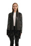 Navy Blue Florance Women's Leather Poncho - 7