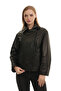 Black 132 Natural Leather Women's Leather Coat - 3