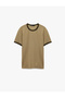 Short Sleeve Ribbed Cotton T-Shirt with Crew Neck and Slim Fit - 3