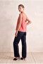 Women's Coral Cotton Relaxed Fit Crew Neck Sleeveless Patterned Athlete Undershirt Carlota - 4