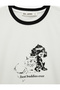 Cotton Crew Neck Short Sleeve Ribbed Printed T-Shirt - 5