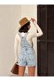 Ice Snow Garden Side Button Detail Kangaroo Pocket Shorts Overalls - 4