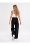 Girl's Wide Leg Jean Pants Wide Leg 100% Cotton Comfortable Cut Casual Denim Trousers Plain Black 11-15 Years Old - 3