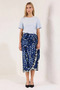 Women's Midi Length Ethnic Pattern Double Breasted Viscose Skirt Stylish Daily Casual Cut Modern Comfortable Elegant - 4